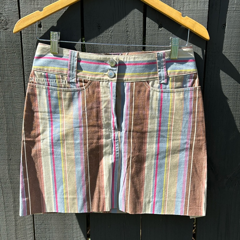 Dolce & Gabbana Multicolor Striped Mini Skirt